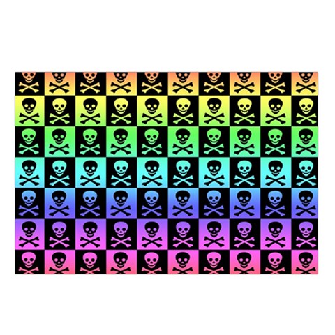 Rainbow Skull Checkerboard Waist Pouch (Large) from ArtsNow.com Loop