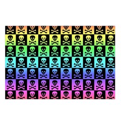 Rainbow Skull Checkerboard Waist Pouch (Large) from ArtsNow.com Loop