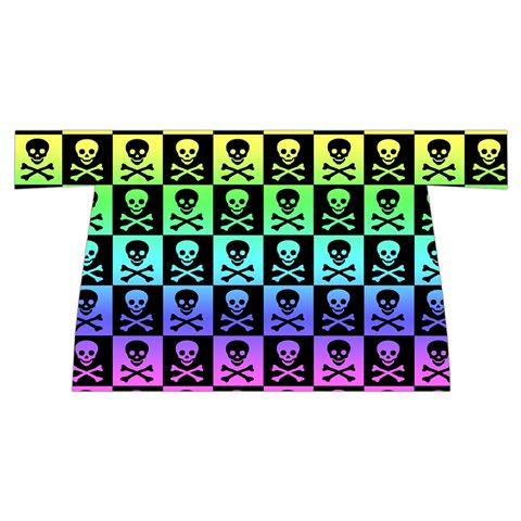 Rainbow Skull Checkerboard Wristlet Pouch Bag (Small) from ArtsNow.com Back