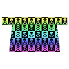 Rainbow Skull Checkerboard Wristlet Pouch Bag (Small) from ArtsNow.com Back