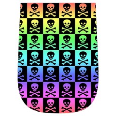Rainbow Skull Checkerboard Wristlet Pouch Bag (Small) from ArtsNow.com Left Side