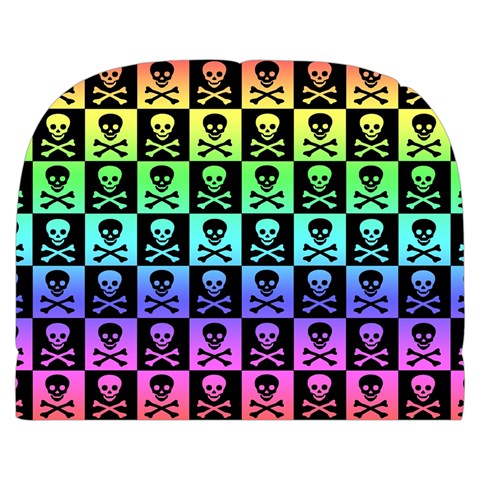 Rainbow Skull Checkerboard Make Up Case (Small) from ArtsNow.com Back