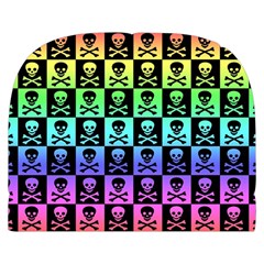 Rainbow Skull Checkerboard Make Up Case (Small) from ArtsNow.com Back