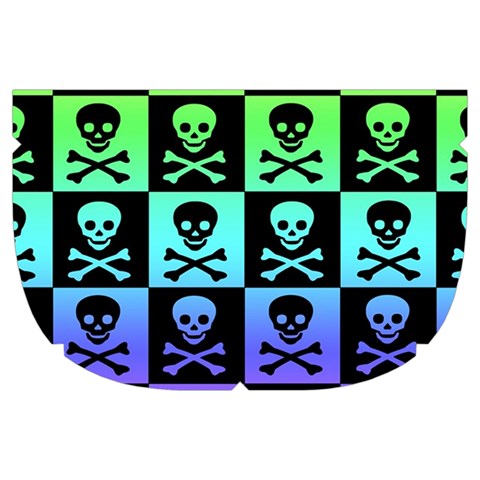 Rainbow Skull Checkerboard Make Up Case (Large) from ArtsNow.com Side Left