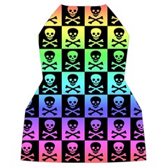Rainbow Skull Checkerboard Women s Long Sleeve Raglan Tee from ArtsNow.com Back