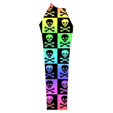 Rainbow Skull Checkerboard Women s Long Sleeve Raglan Tee from ArtsNow.com Sleeve Right
