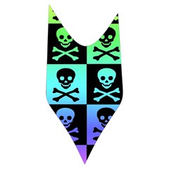 Rainbow Skull Checkerboard Women s Long Sleeve Raglan Tee from ArtsNow.com Side Right