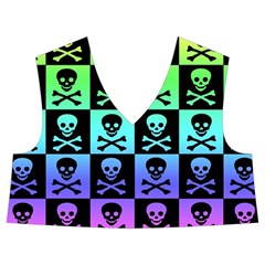 Rainbow Skull Checkerboard Kids  Midi Sailor Dress from ArtsNow.com Front Top