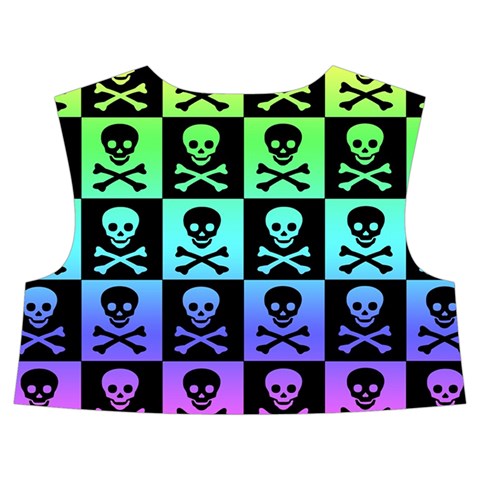 Rainbow Skull Checkerboard Kids  Midi Sailor Dress from ArtsNow.com Back Top