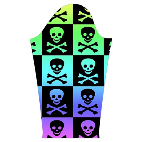 Rainbow Skull Checkerboard Kids  Midi Sailor Dress from ArtsNow.com Sleeve Right