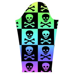 Rainbow Skull Checkerboard Kids  Midi Sailor Dress from ArtsNow.com Sleeve Right