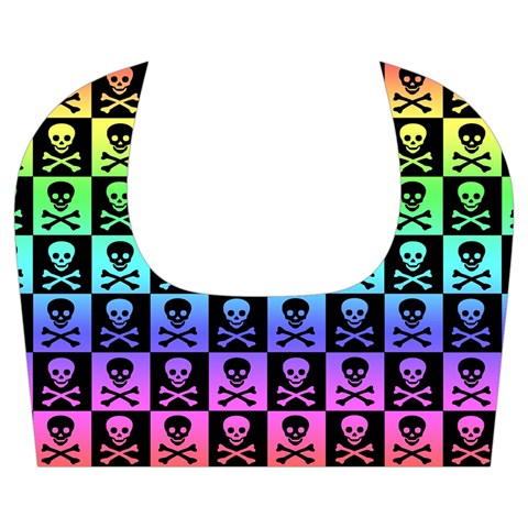 Rainbow Skull Checkerboard Kids  Midi Sailor Dress from ArtsNow.com Collar