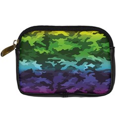 Rainbow Camouflage Digital Camera Leather Case from ArtsNow.com Front