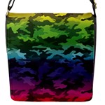 Rainbow Camouflage Flap Closure Messenger Bag (S)