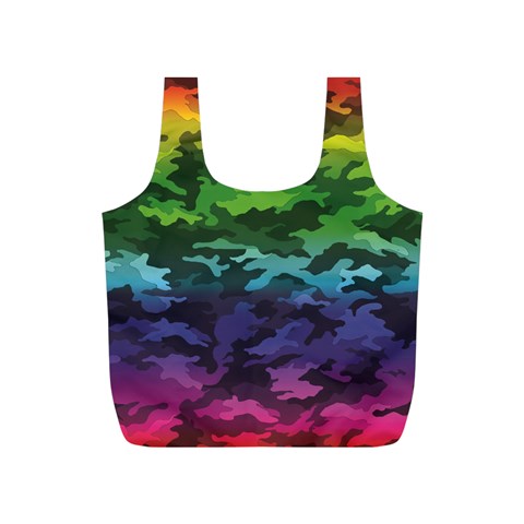 Rainbow Camouflage Full Print Recycle Bag (S) from ArtsNow.com Back