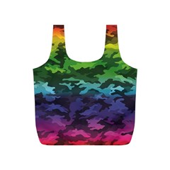Rainbow Camouflage Full Print Recycle Bag (S) from ArtsNow.com Back