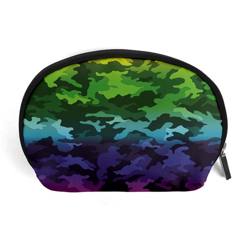 Rainbow Camouflage Accessory Pouch (Large) from ArtsNow.com Front