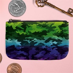 Rainbow Camouflage Large Coin Purse from ArtsNow.com Front