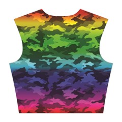Rainbow Camouflage Cotton Crop Top from ArtsNow.com Back