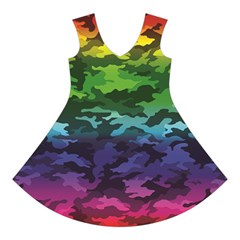 Rainbow Camouflage Short Sleeve V Front