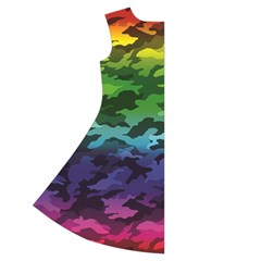 Rainbow Camouflage Short Sleeve V Back Left