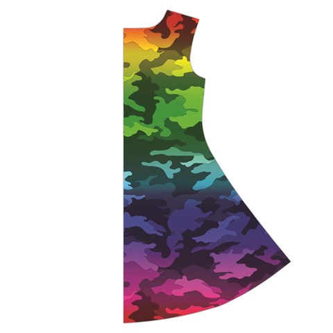 Rainbow Camouflage Short Sleeve V Back Right