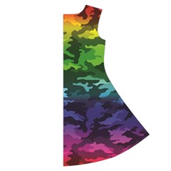 Rainbow Camouflage Short Sleeve V Back Right
