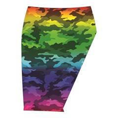 Rainbow Camouflage Midi Wrap Pencil Skirt from ArtsNow.com  Front Right 