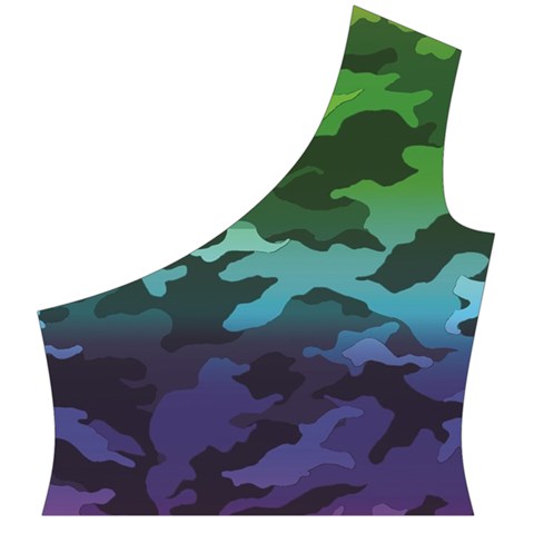 Rainbow Camouflage Cap Sleeve Wrap Front Dress from ArtsNow.com Front Left