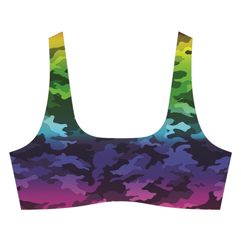 Rainbow Camouflage Cross Back Hipster Bikini Set from ArtsNow.com Front