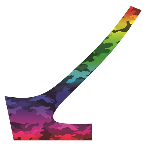 Rainbow Camouflage Cross Back Hipster Bikini Set from ArtsNow.com Back Left
