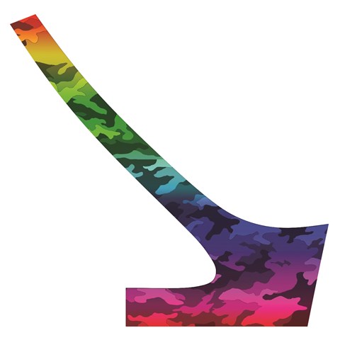 Rainbow Camouflage Cross Back Hipster Bikini Set from ArtsNow.com Back Right