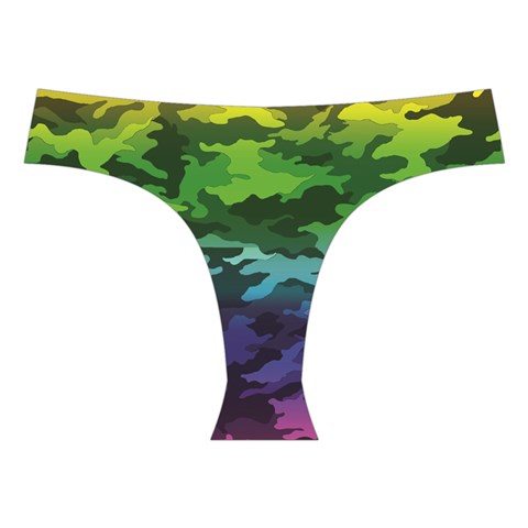 Rainbow Camouflage Cross Back Hipster Bikini Set from ArtsNow.com Front Under
