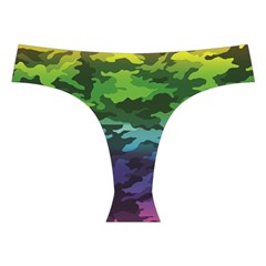 Rainbow Camouflage Cross Back Hipster Bikini Set from ArtsNow.com Front Under