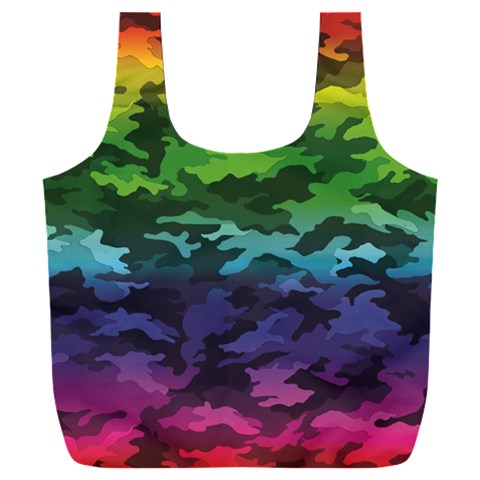 Rainbow Camouflage Full Print Recycle Bag (XXL) from ArtsNow.com Front