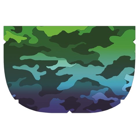 Rainbow Camouflage Make Up Case (Large) from ArtsNow.com Side Left