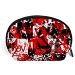 Red Graffiti Accessory Pouch (Large)