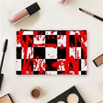 Checkerboard Splatter Cosmetic Bag (Medium)