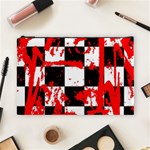 Checkerboard Splatter Cosmetic Bag (Large)