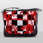 Checkerboard Splatter Messenger Bag