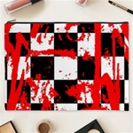 Checkerboard Splatter Cosmetic Bag (XXXL)