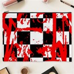 Checkerboard Splatter Cosmetic Bag (XXXL)