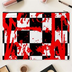 Checkerboard Splatter Cosmetic Bag (XXXL) from ArtsNow.com Back