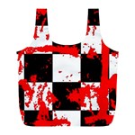 Checkerboard Splatter Full Print Recycle Bag (L)