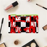 Checkerboard Splatter Cosmetic Bag (XS)
