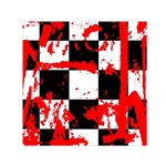 Checkerboard Splatter Small Satin Scarf (Square)