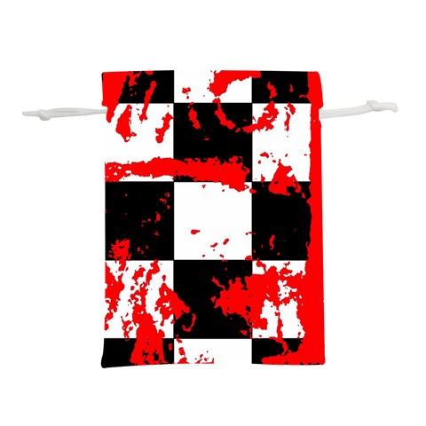 Checkerboard Splatter Lightweight Drawstring Pouch (S) from ArtsNow.com Front