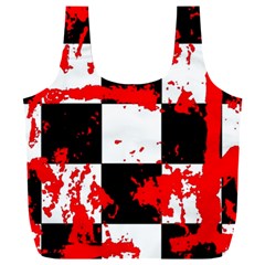 Checkerboard Splatter Full Print Recycle Bag (XXL) from ArtsNow.com Front