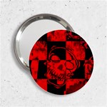 Red Grunge Skull 2.25  Handbag Mirrors