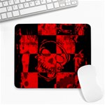 Red Grunge Skull Large Mousepads